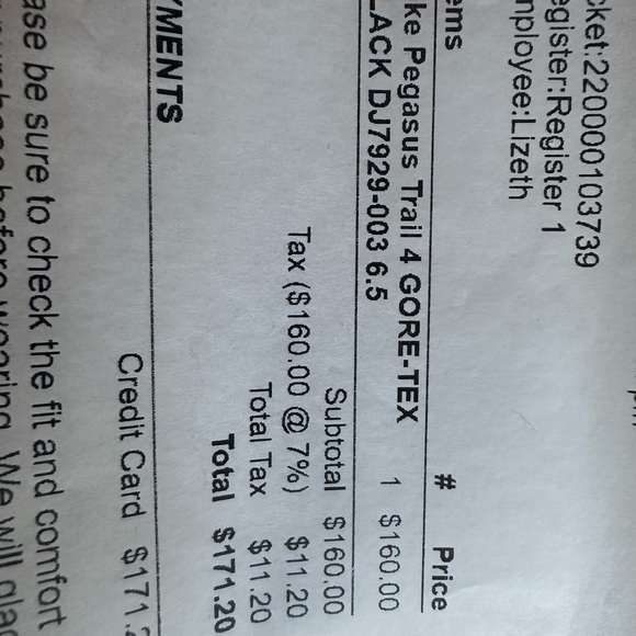 Nike Pegasus Trail 4 Gore-Tex size 6.5 worn once - Picture 7 of 7